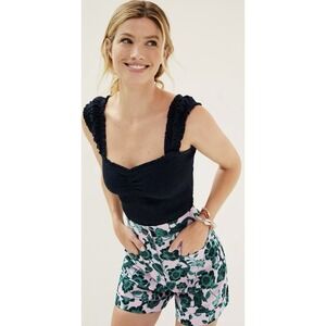 Anthropologie Corey Lynn Calter Pink Gardenia Preppy Shorts Large Comfort Resort